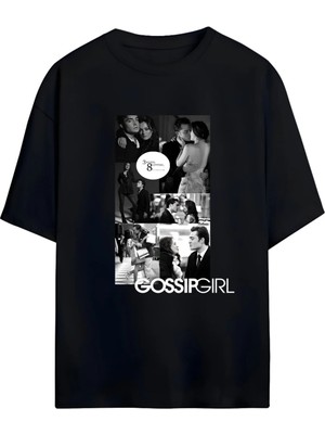 Von Labas Gossıp Gırl Dizi  Yüksek Baskı Kaliteli Unısex Yeni Sezon Oversıze Pamuklu  T-Shırt