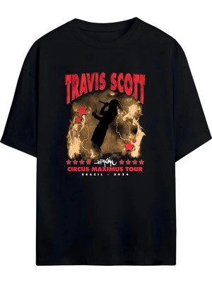 Von Labas Travıs Scott Unısex Oversıze Pamuklu Tshırt