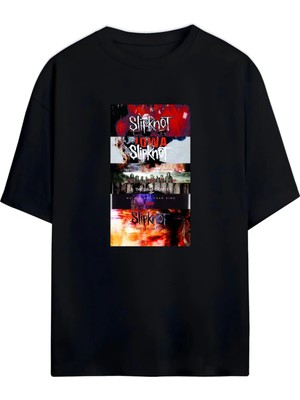 Von Labas Slıpknot Tasarımlı Unısex Yeni Sezon Oversıze Pamuklu T-Shırt