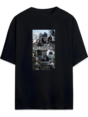 Von Labas Game Of Thrones Tasarımlı Unısex Oversıze Pamuklu Tshırt