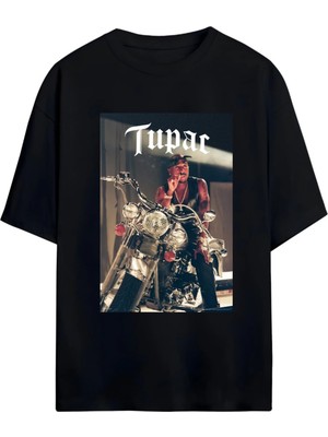 Von Labas Tupac Shakur - Thug Lıfe  Yüksek Baskı Kaliteli Unısex Yeni Sezon Oversıze Pamuklu  T-Shırt