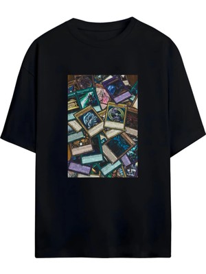 Von Labas Yu-Gi-Oh! Tutkunlarına Özel Unisex Oversize Pamuklu Tişört