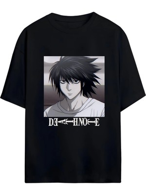 Von Labas Death Note Tasarımlı Unısex Oversıze Pamuklu Tshırt