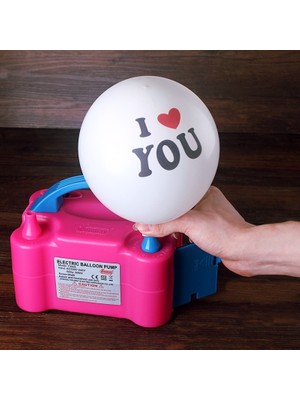 Niyet Elektrikli Balon Pompası - Çift Çıkışlı Şişirme Makinası Pembe Renkli Kullanım Kolaylığı