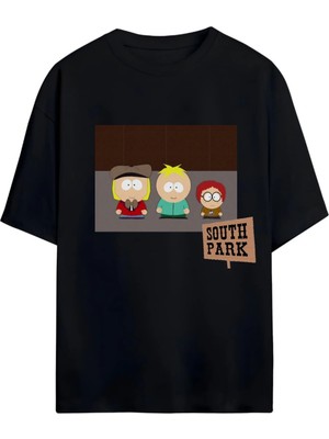 Von Labas South Park Tasarımlı Unısex Yeni Sezon Oversıze Pamuklu  T-Shırt