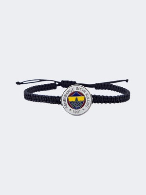 Fenerbahçe Logo Makrome Bileklik Aksesuar Renk: Siyah