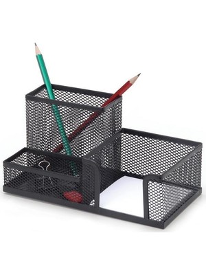 Inox Kalemlik Kombine Set Siyah 3'lü Parça Sayısı Ergonomik Fileli Tasarım