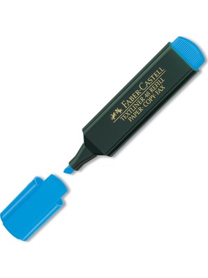 Faber-Castell 1548 Mavi Fosforlu Kalem 1-2-5 mm Uç Kalınlığı ile Dayanıklı Yazım