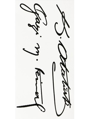 Takıştır Geçici Atatürk İmza Dövme Tattoo Siyah Renkli Özel Tasarım