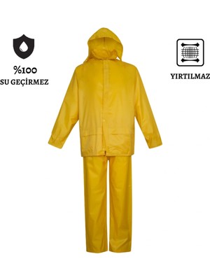 Kardelen İş Elbiseleri Yağmurluk Takım: Ithal Kaliteli - Imperteks Sarı