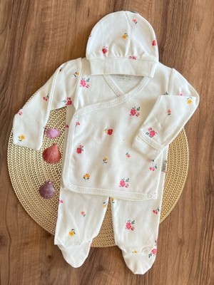 Saye Kids Gül Desen 3lü Bebek  Yenidoğan Takım