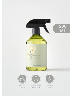 Bella Maison Golden Tropics Yeşil Oda Spreyi 500 Ml Kalıcı Ferahlatıcı Etki ile