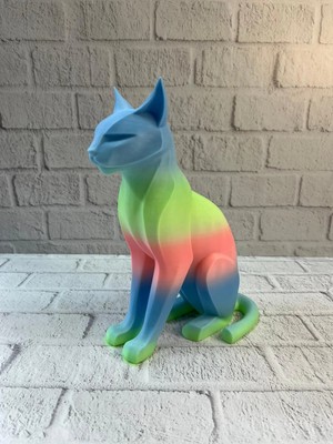 Esranın Dünyası Açık Rainbow Kedi Biblo Modern Salon ve Raf Dekoru