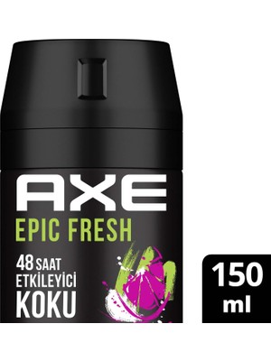 Axe Epic Fresh 150 ml Erkek Deodorant & Bodyspray Pudrasız 48 Saat Etkileyici Koku