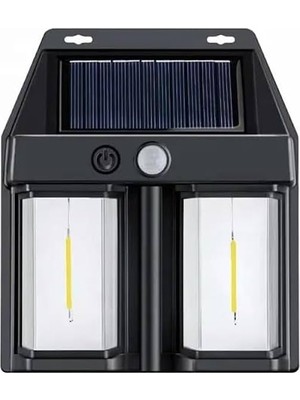 Periboia Rustik Ampul Ikili Solar Duvar Aplik Güneş Enerjili Hareket Sensörlü