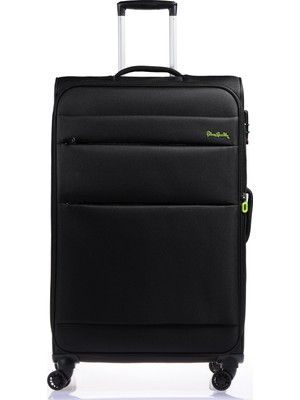 Pierre Cardin Pıerre Cardın Büyük Boy Bavul ABS Malzemeden Siyah Teleskopik Saplı 04Pc4200-01