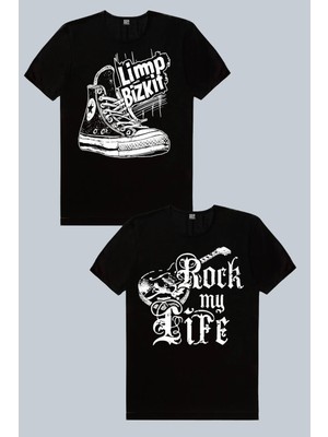 Rock&Roll Limp Sneaker, Hayatım Rock 2'li Kadın Tshirt Eko Paket