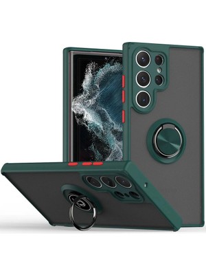 Sb Shopping Galaxy S25 Kılıf Montreal Yüzüklü Kapak - Yeşil