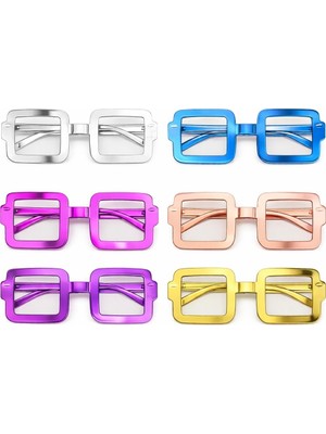 Periboia Kare Şekilli Parti Gözlüğü 12'li Set – 6 Renk ( Camsız )