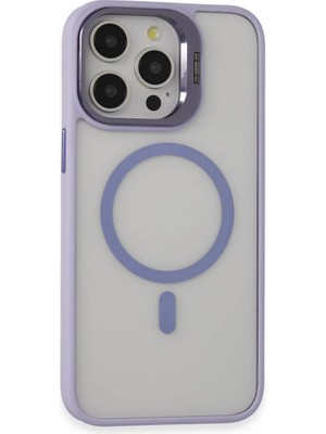 Sb Shopping Iphone 15 Kılıf Lens Magsafe Standlı Kapak - Lila