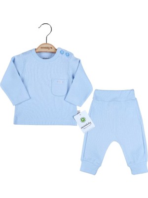 LTG Nova Cep Nakışlı Omuzdan Düğmeli % 100 Pamuk Erkek Bebek Takım