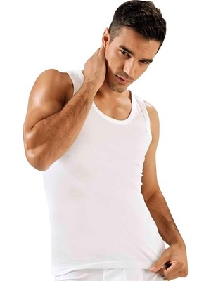 Tutku Erkek Penye Atlet 6'lı Paket Beyaz Renk 3XL Beden %100 Pamuklu Rahat Kesim