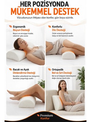 Ortopedik Silindir Yastık, Çok Amaçlı Boyun ve Bel Destekleyici