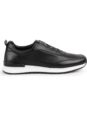 Libero L5931 Siyah Hakiki Antik Deri Erkek Sneaker Konforlu Günlük Spor Ayakkabı