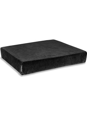 Kare Ortopedik Oturma Minderi, Kaydırmaz Taban, Siyah 45X40X7 cm