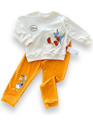 LTG Nova 6-9-12-18 Ay Ördek Baskılı Pamuk Penye Kumaş Erkek Bebek Takımı Tcu