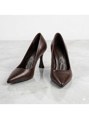 Kindep (Özmaçan) Kadın Stiletto Ayakkabı Kahve