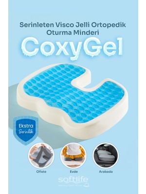 Serinleten Visco Oturma Minderi 45X34X7CM, Jelli Ortopedik Konfor