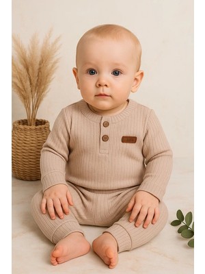 LTG Nova Çizgili Kumaş % 100 Pamuk 2'li Uni Takım