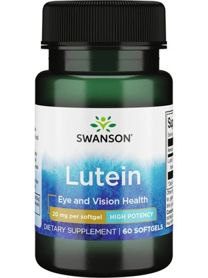 Swanson Lutein Eye And Vision Health 20 Mg 60 Softgels