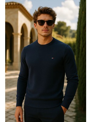 Comstar Erkek Premium Comfort Basic Lacivert Uzun Kazak