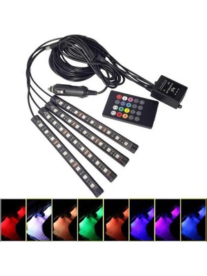 Ayak Altı LED Rgb Müziğe Duyarlı Kumandanlı 12 LED 22CM
