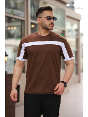 Pusula Sepeti Erkek Şerit Detaylı Kısa Kollu T-Shirt