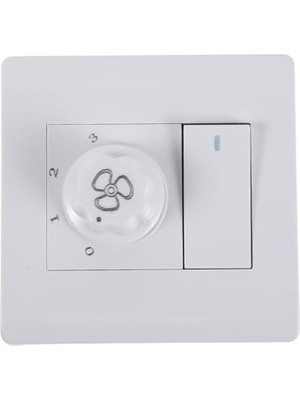 Nuvvo Tavan Vantilatörü ve Aydınlatma Anahtarı - 3 Hızlı Düğmesi - Duvara Monte Kumanda - Tavan Vantilatörü ve Aydınlatma Armatürleri Için Üniversal Anahtar Plakası, Iç Mekan Ayarı