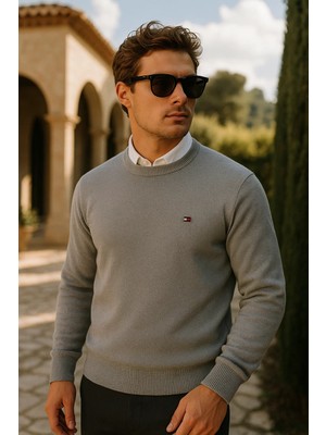 Comstar Erkek Premium Comfort Basic Gri Uzun Kazak