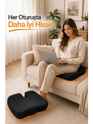Ortopedik Visco Hafızalı Köpük Kuyruk Sokumu Destek Minderi