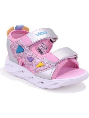Vicco 321F24Y204 Hilda Pembe Ortopedik Günlük Işıklı Kız Çocuk Spor Sandalet