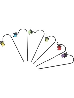 Nuvvo Ibasenice 6 Adet Miniature Glow In The Dark Bahçesi Feneri Mini Sokak Lambası Dış Mekan Bahçe Süsleri Mikro Peyzaj Için Rustik Mini Fener Seti