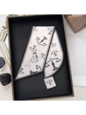 Nurfemina Adalet Temalı Özel Tasarım Kadın Kravat Fular