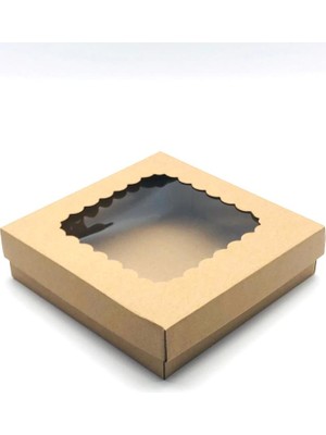 Feza Kutu Feza 23 x 23 x 6 cm Kraft Karton Kutu 10 Adet Çok Amaçlı Kullanım İçin Dayanıklı Ambalaj