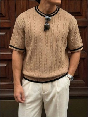 Elku Moda Erkek Oversize Bisiklet Yaka T-Shirt %100 Pamuklu Basic Geniş Kalıp Drop Shoulder Tişört