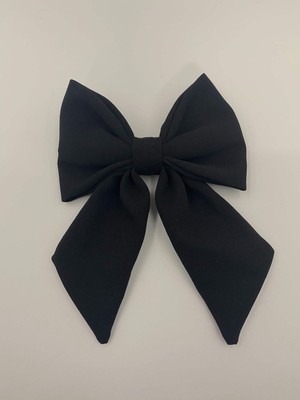 Melkady 423 - Fiyonklu Lüx Otomatik Toka Siyah Renk Standart Ebatlı Şık Aksesuar