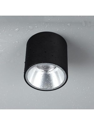 Nuvvo Su Geçirmez IP65 Banyo Duvar Spotu Aydınlatma Armatürü LED Tavan Spot Yüzeye Monte Vurgulu Spot Modern Tavan Spotları Banyo Balkon Koridor Için, Siyah