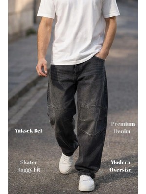 Cedy Denım Erkek Yüksek Bel Skater Baggy Jeanpantolon C362
