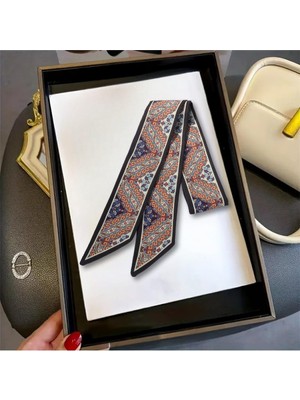 Nurfemina Etnik Desenli Özel Tasarım Çanta Bileklik Saç Çok Amaçlı Kadın Kelebek Fular