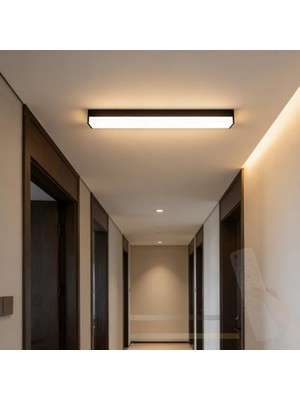 Nuvvo Modern Uzaktan Kumandalı LED Iç Mekan Tavan Işıkları 2700 K-6500 K Kısılabilir Tavan Lambası Alüminyum Akrilik Minimalist Uzun Doğrusal Tasarım Yatak Odası Için (150 Cm, Siyah)